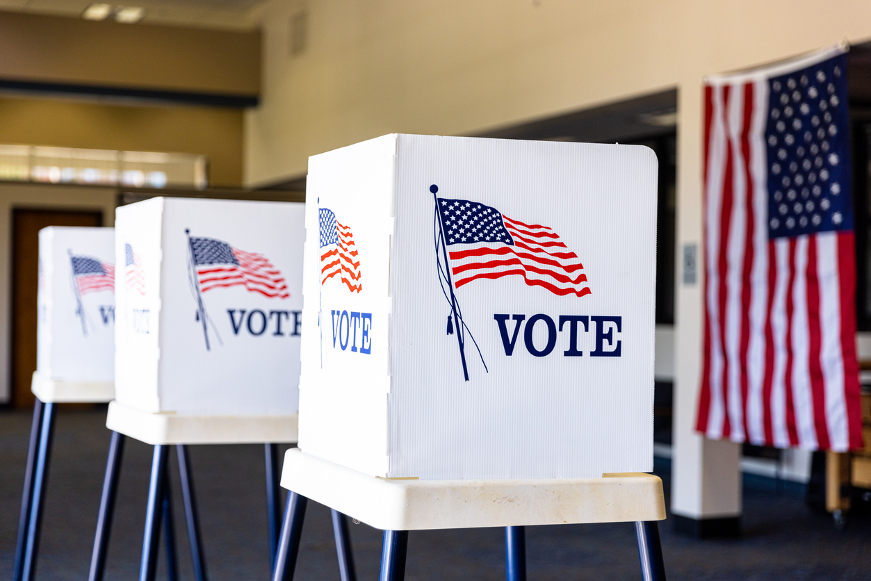 Empty Voting Booths On Election Day Voting Rights Training Oct. 28